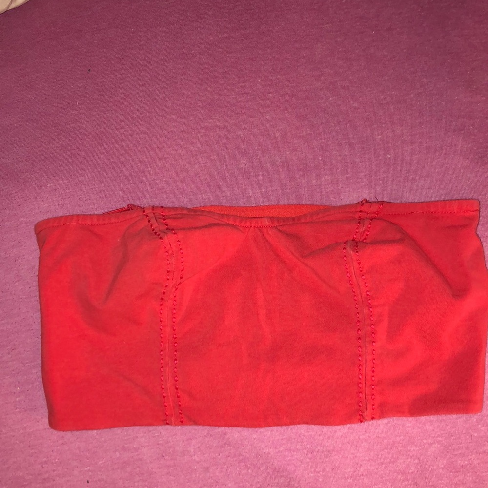 Red Tube Top w Open back